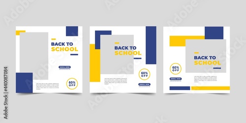Back to school social media post template.