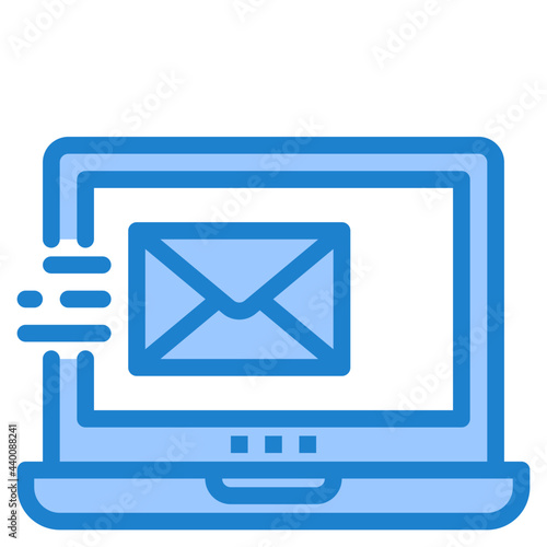 Email blue style icon