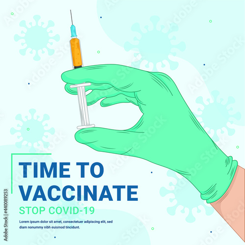 Vaccination for corona virus illustration concept