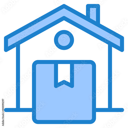 Home delivery blue style icon