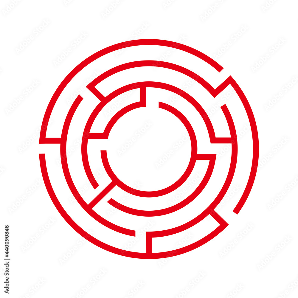 Labyrinth line icon vector illustration Labyrinth line icon vector illustration