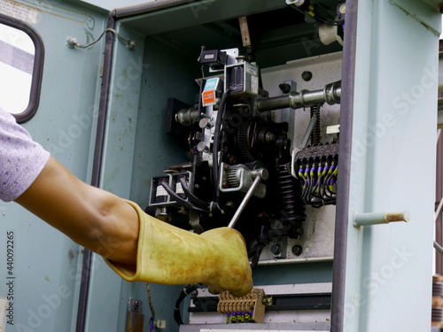 Industrial electric supply presentation background