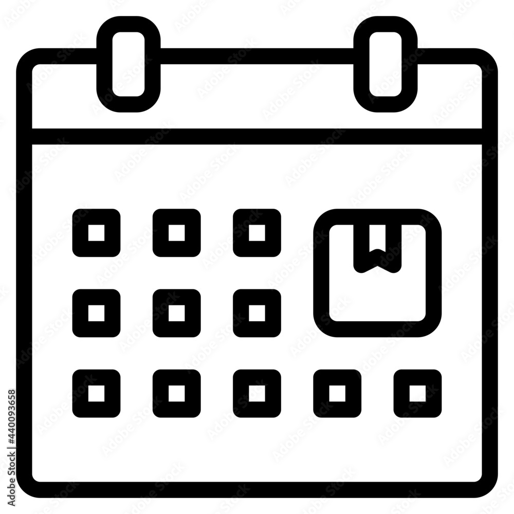 Calendar outline style icon