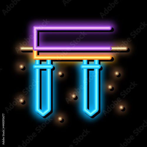 pile foundation neon light sign vector. Glowing bright icon pile foundation sign. transparent symbol illustration