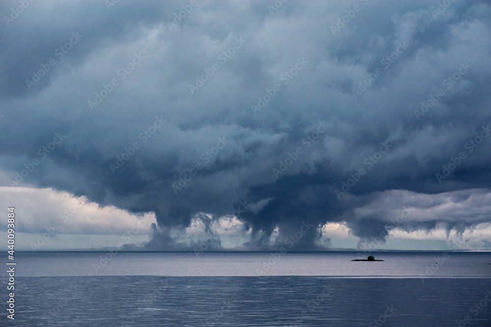 Storm over the Islands.
Onega Lake. Republic of Karelia, Medvezhiegorsk region. Russia.
