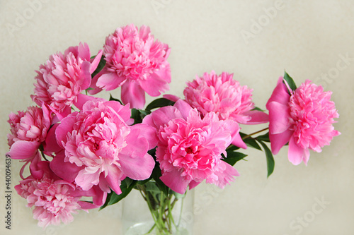 Fototapeta Naklejka Na Ścianę i Meble -  pink flowers bouquet of pink peonies