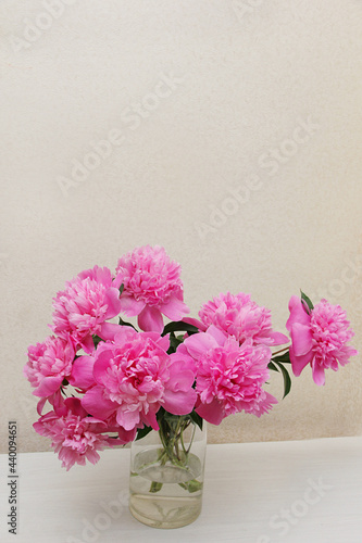 pink flowers bouquet of pink peonies