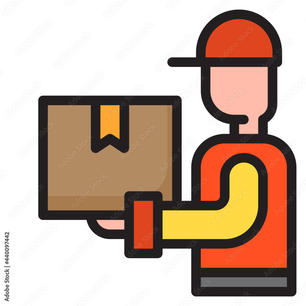 Delivery color line style icon Delivery color line style icon