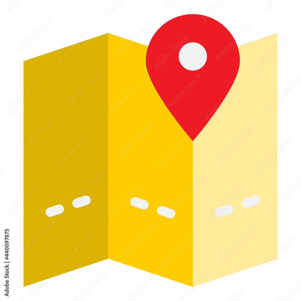 Map flat style icon Map flat style icon