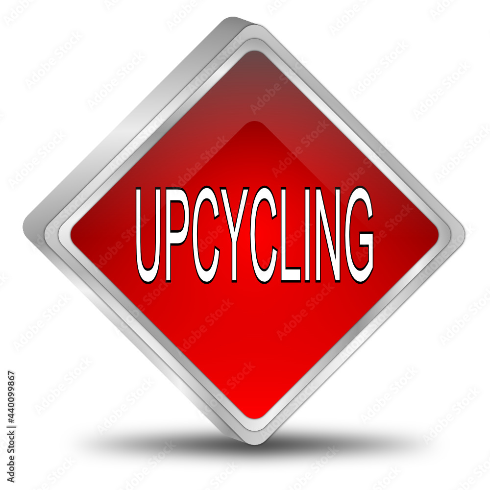 Upcycling Button - 3D illustration Upcycling Button - 3D illustration