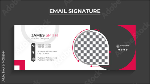 Corporate, Modern and Professional Email Signature. Creative Multipurpose business email signatures With an Author photo place