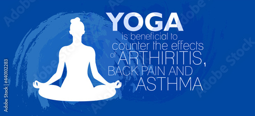 illustration of woman for 21 june-international yoga day web banner EPS10 vector.