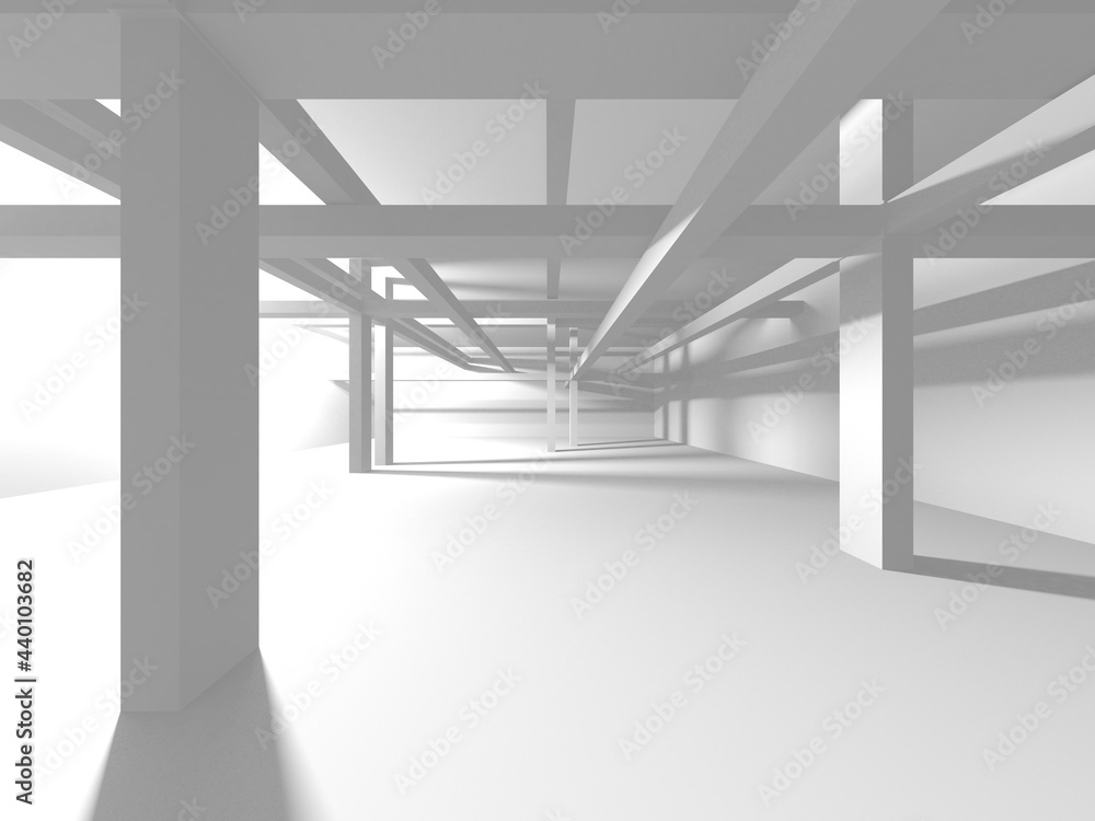 Obraz premium White Modern Background. Abstract Building Concept