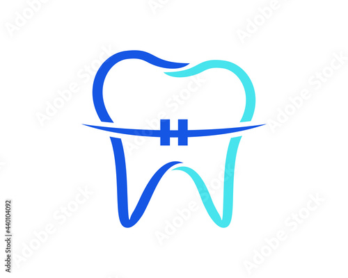 Dental orthodontic smile logo template