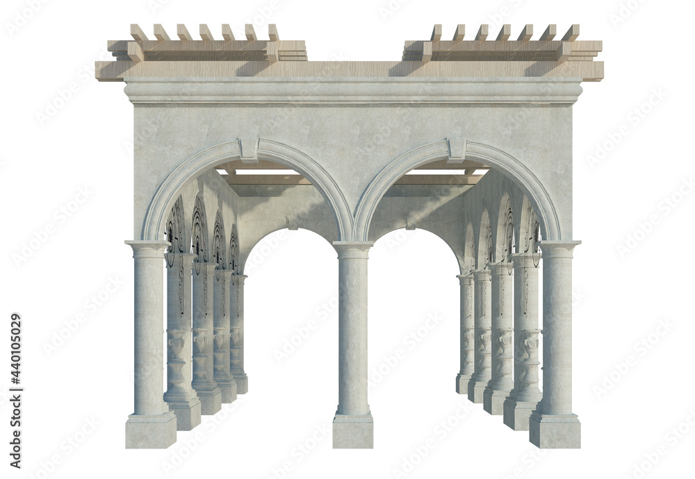Fototapeta premium 3d Render Building Structure On Isolated