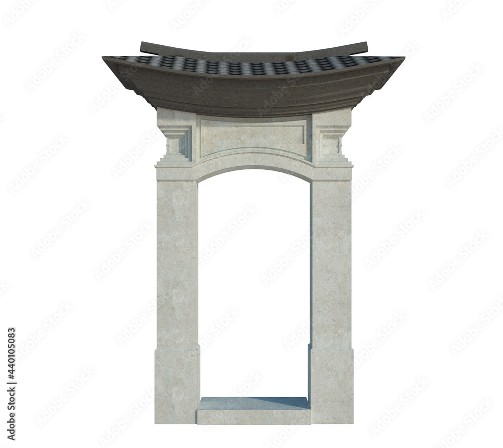 Fototapeta premium 3d Render Building Structure On Isolated