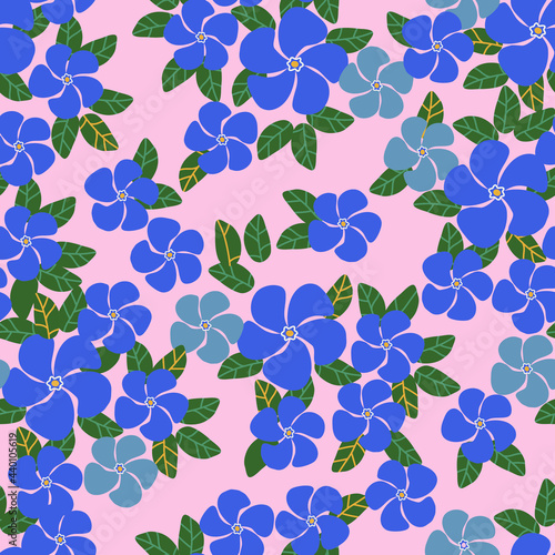 seamless pattern with summer flowers
