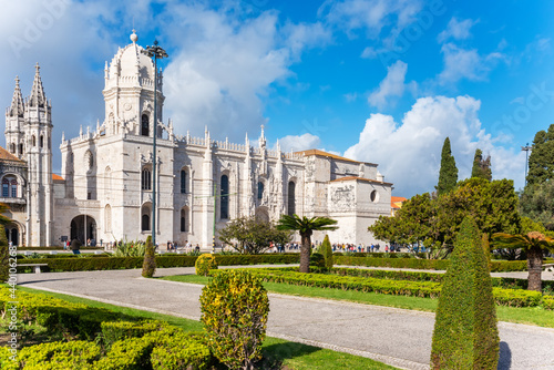 historic monastery Mosteiro dos Jeronimos of Lisbon Portugal photo