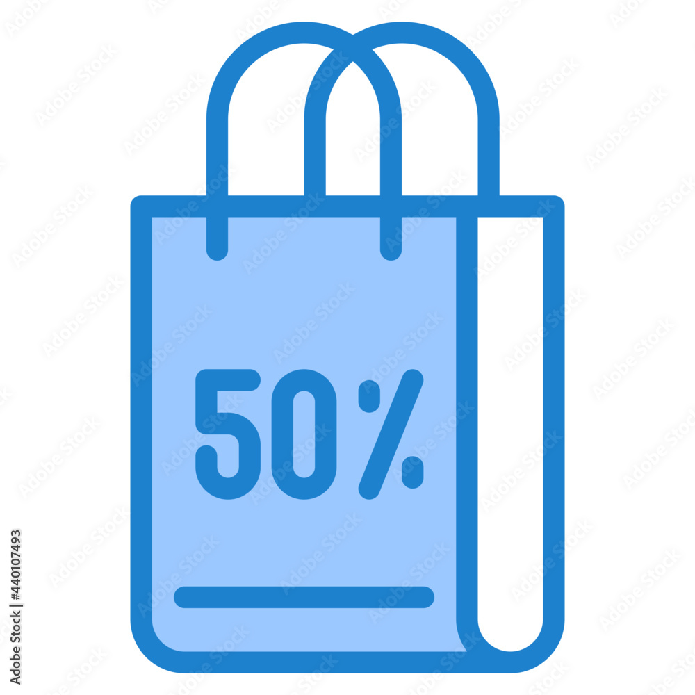 Discount 50% blue style icon Discount 50% blue style icon