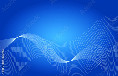 thin curved lines like mesh on blue background, gradient and curved lines