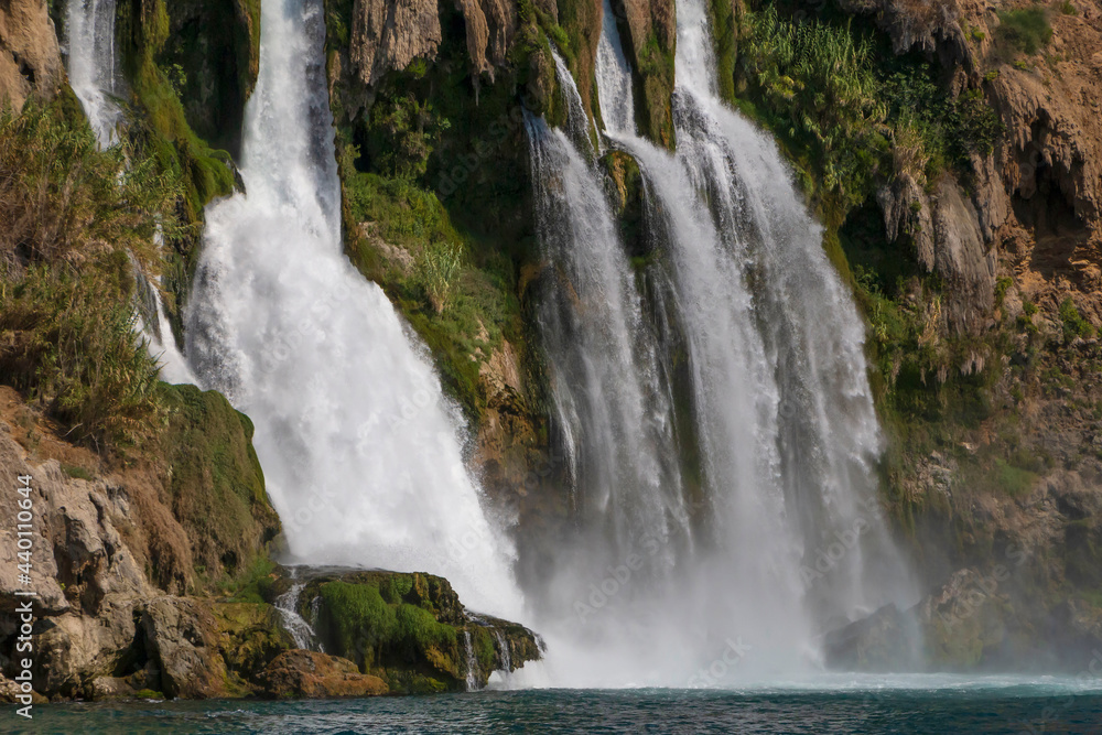 view on Düden waterfalls in Turkey