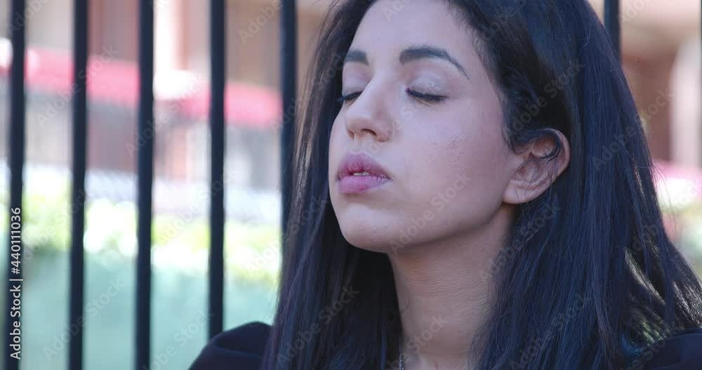 moroccan woman looks at the sky hoping that her prayer will be answered moroccan woman looks at the sky hoping that her prayer will be answered