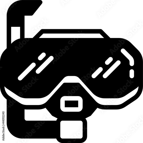 snorkel glyph icon