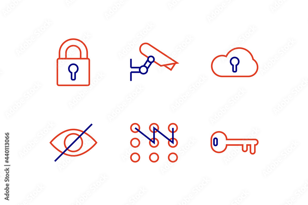 security set icon, isolated security set sign icon, vector illustration security set icon, isolated security set sign icon, vector illustration