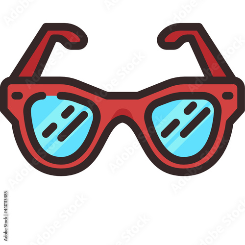 glasses line icon