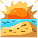sunset flat icon