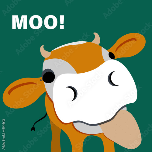 Сute redhead cows. vector illustration.