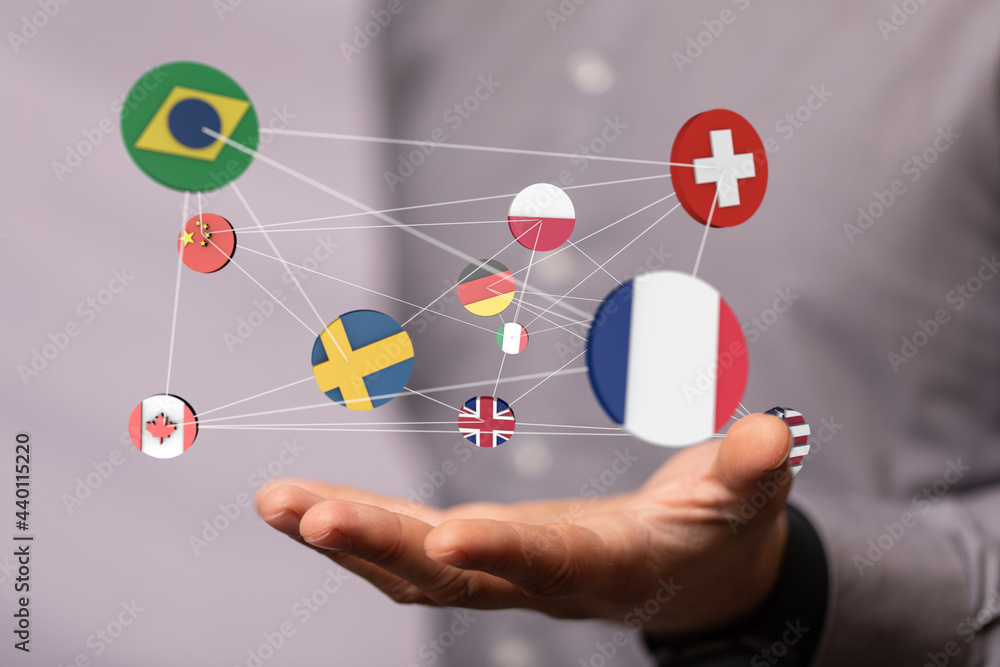 international counties flags - 3D realistic. international counties flags - 3D realistic.