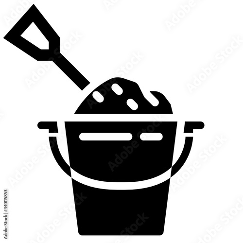 bucket glyph icon
