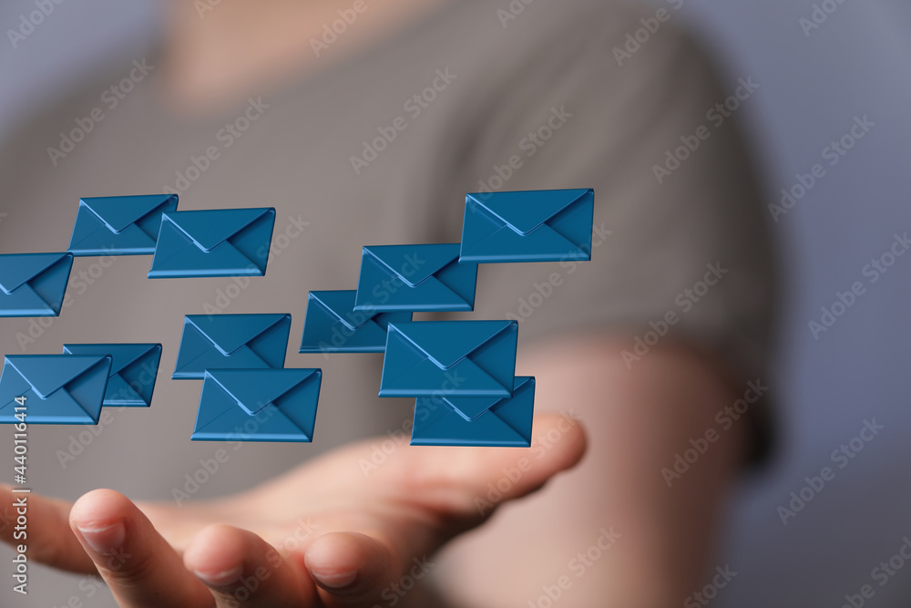 email marketing concept, send e-mail or newsletter. email marketing concept, send e-mail or newsletter.