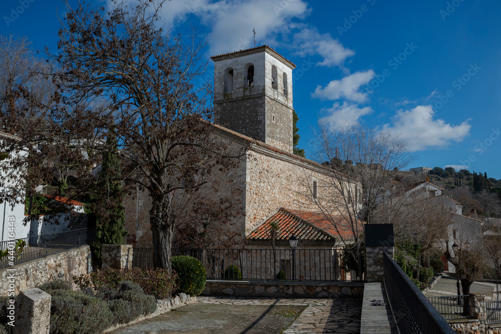 Church of San Pedro Apostol, in the town of Olmeda de las Fuentes, province of Madrid, Spain