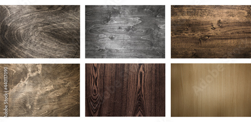 set of wooden backgrounds of different texture