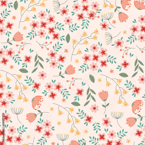 Abstract flower pattern background. Vector illustration.