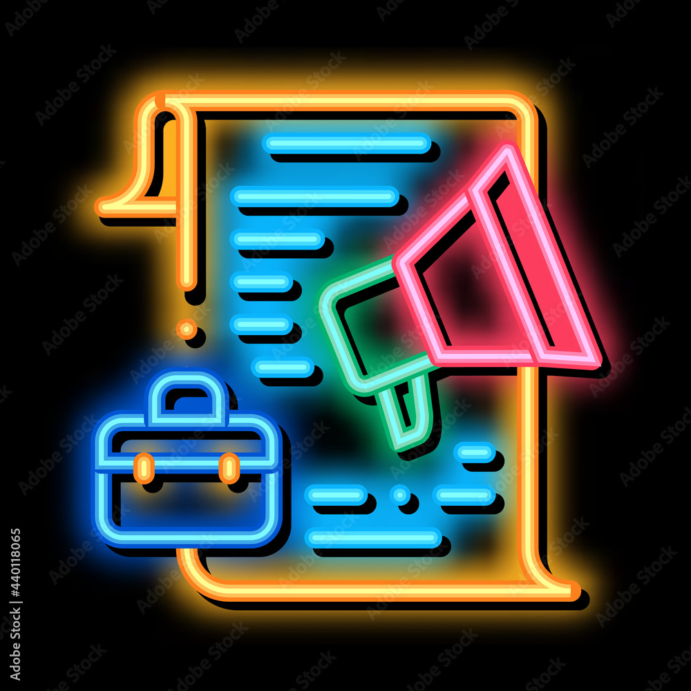 business contract loudspeaker neon light sign vector. Glowing bright icon business contract loudspeaker sign. transparent symbol illustration business contract loudspeaker neon light sign vector. Glowing bright icon business contract loudspeaker sign. transparent symbol illustration