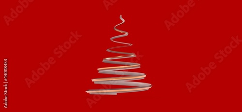 3d merry christmas card modern 3d minimal tree