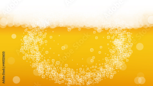 Lager beer. Background with craft splash. Oktoberfest foam.