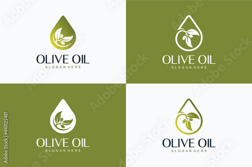 collection of olive oil , logo design inspiration