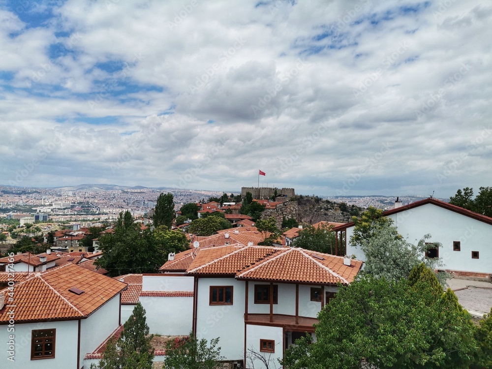 Fototapeta premium Ankara city. Ankara landscape. City view from Ankara Castle.