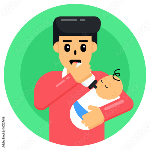 Father Feeding Baby

