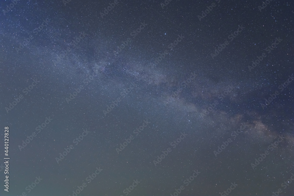night starry sky wint milky way, natural astronomy science background