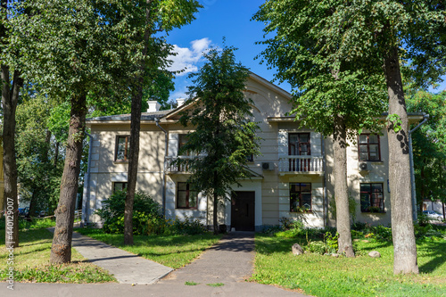 Residential quarter of post-war buildings Osmolovka in the center of Minsk