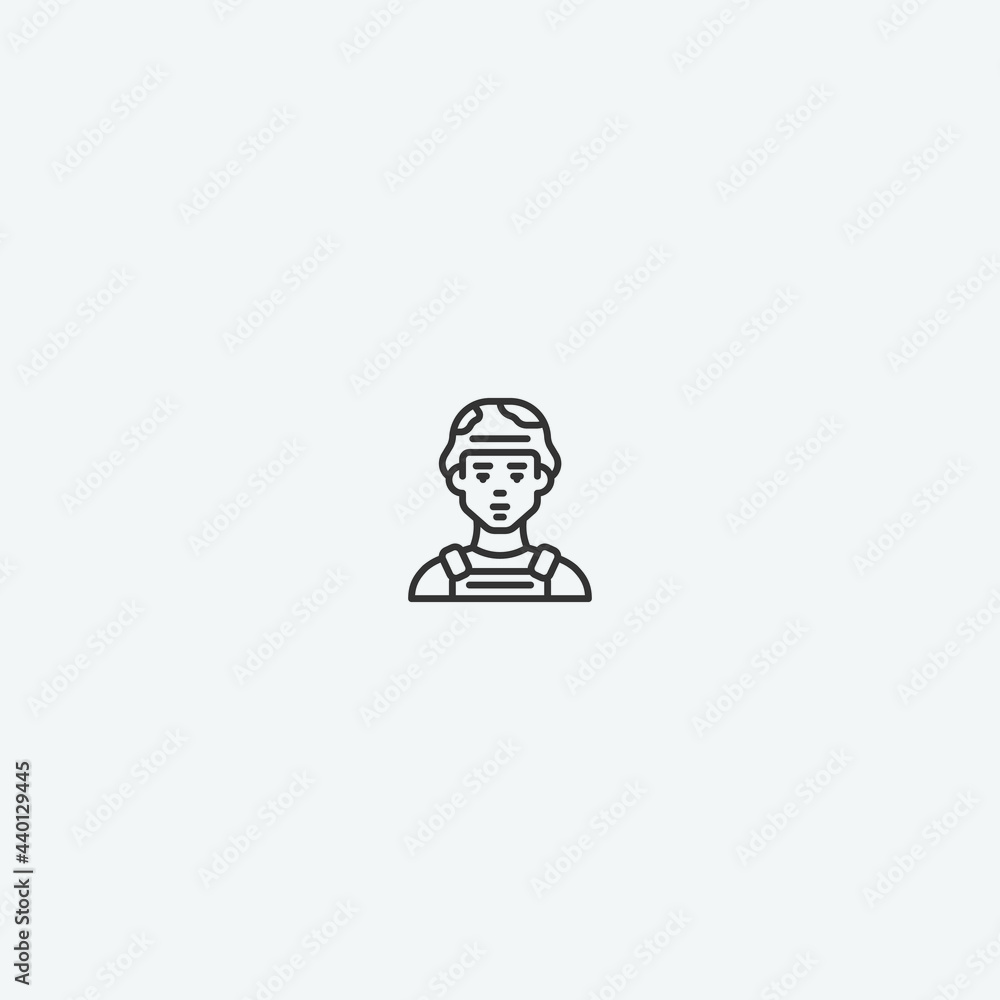Soldier vector icon illustration sign Soldier vector icon illustration sign