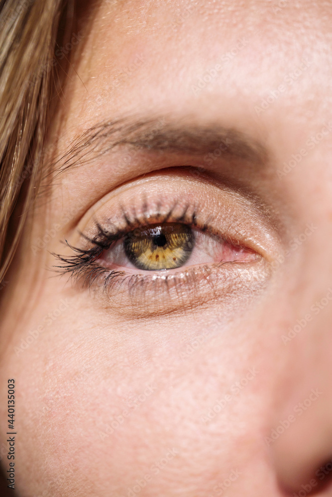 Fototapeta premium Close up of a woman’s eye of rare color