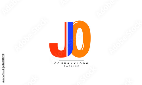 Alphabet letters Initials Monogram logo JO, JO INITIAL, JO letter