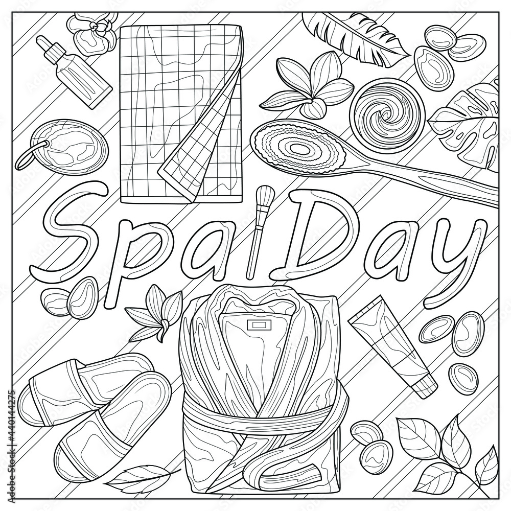 Spa Coloring Pages