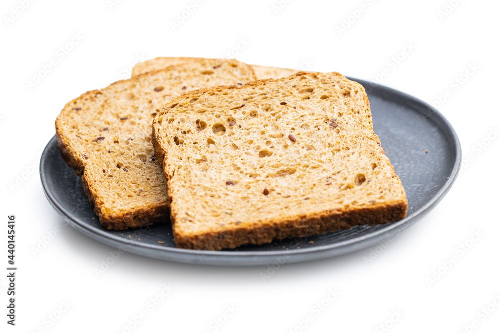 Sliced wholegrain bread.